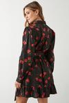 Dorothy Perkins Black Spot Floral Belted Mini Shirt Dress thumbnail 3