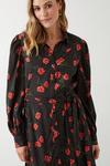 Dorothy Perkins Black Spot Floral Belted Mini Shirt Dress thumbnail 4