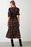 Dorothy Perkins Black Spot Floral Button Through Midi Dress thumbnail 3
