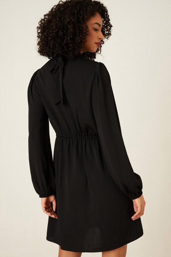 Dorothy Perkins Black Keyhole Long Sleeve Mini Dress 3