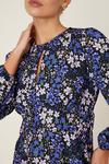 Dorothy Perkins Petite Blue Floral Keyhole Midi Dress thumbnail 4