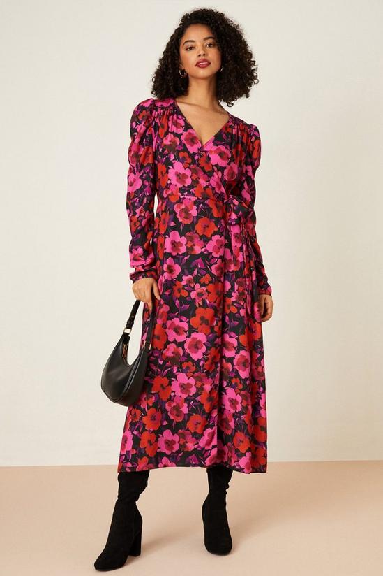 Dorothy Perkins Floral Print Wrap Midi Dress 2