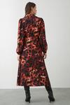 Dorothy Perkins Leopard Print Long Sleeve Wrap Collar Midi Dress thumbnail 3