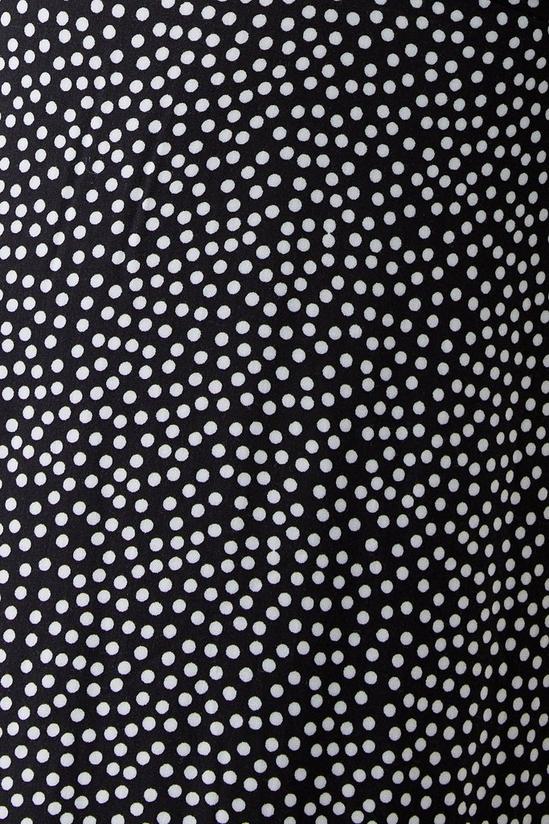 Dorothy Perkins Curve Black Spot Shirred Cuff Empire Midi Dress 4