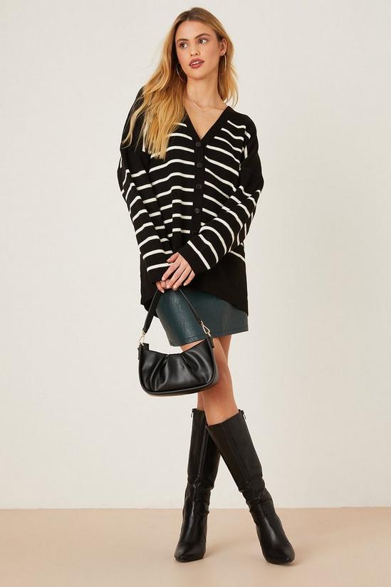 Dorothy Perkins Striped Button Through Oversized Cardigan 2