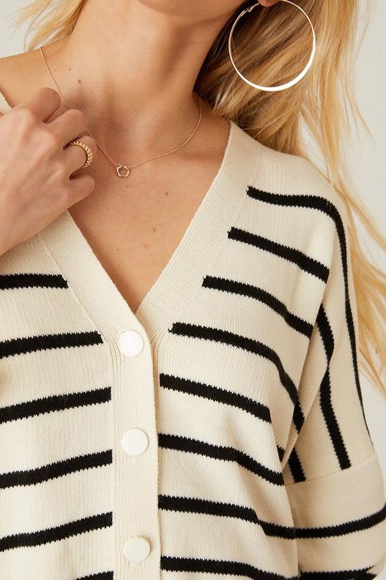 Dorothy Perkins Striped Button Through Oversized Cardigan 4