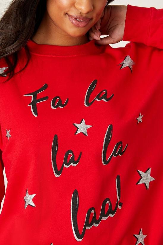 Dorothy Perkins Fa La La La Christmas Sweatshirt 4