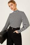 Dorothy Perkins Striped Button Detail Long Sleeve Top thumbnail 1