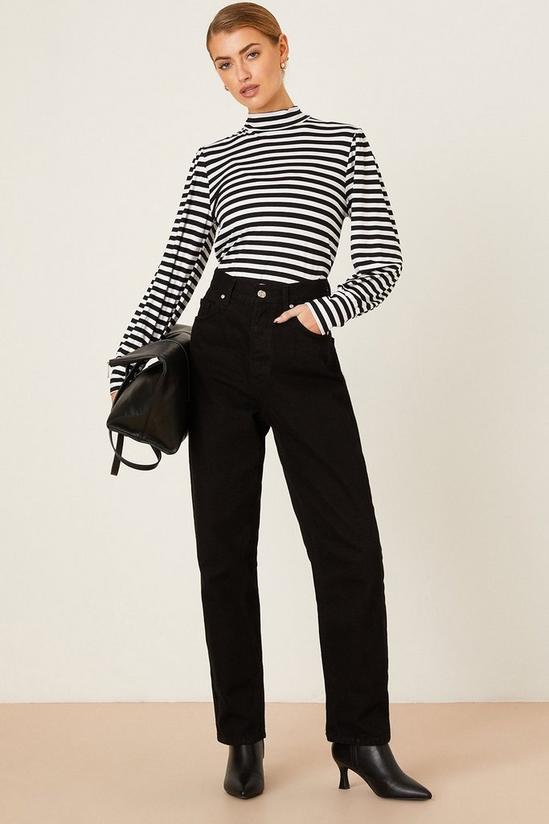 Dorothy Perkins Striped Button Detail Long Sleeve Top 2