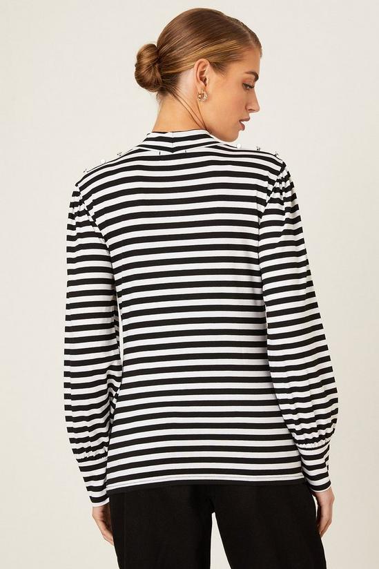 Dorothy Perkins Striped Button Detail Long Sleeve Top 3
