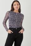 Dorothy Perkins Tall Mesh Fitted Long Sleeve Top thumbnail 1