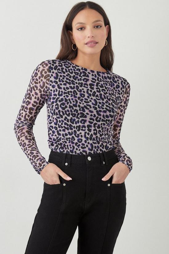 Dorothy Perkins Tall Mesh Fitted Long Sleeve Top 1