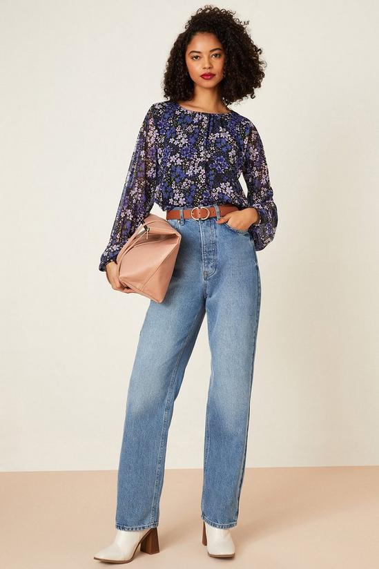 Dorothy Perkins Floral Mesh Pleated Top 2