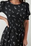 Dorothy Perkins Ditsy Floral Short Sleeve Shirred Waist Midi Dress thumbnail 4