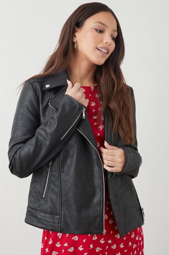 Dorothy Perkins Tall Faux Leather Biker 2