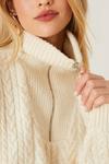 Dorothy Perkins Half Zip Cable Detail Knitted Jumper thumbnail 4