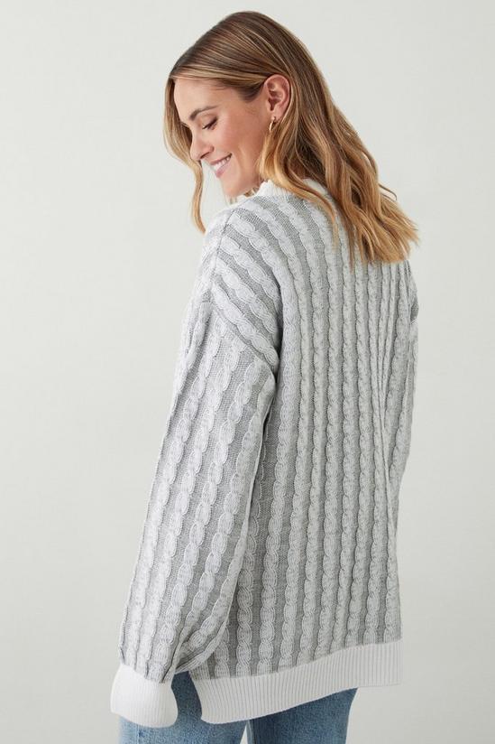 Dorothy Perkins Plaited Cable Jumper With Side Splits 3