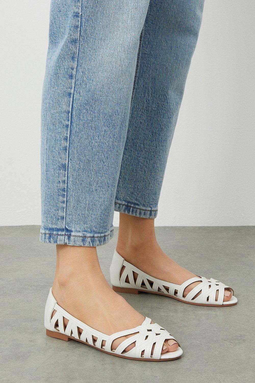 Peep best sale toe ballerinas