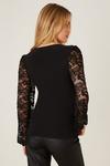 Dorothy Perkins Square Neck Lace Sleeve Top thumbnail 3