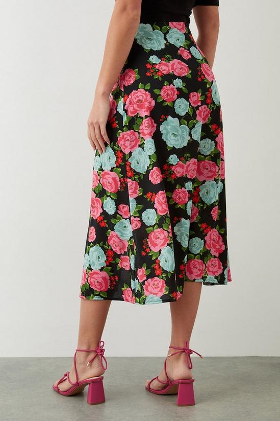 Dorothy Perkins Multi Floral Button Through Midi Skirt 3