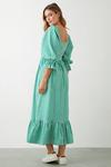 Dorothy Perkins Green Gingham Shirred Midi Dress thumbnail 3