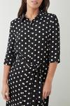 Dorothy Perkins Tall Mono Spot Midi Shirt Dress thumbnail 4