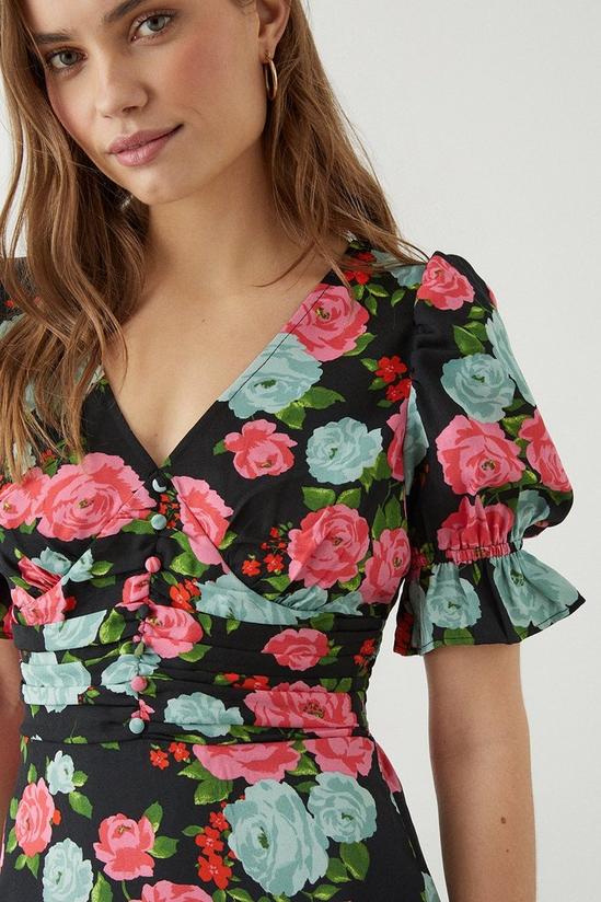 Dorothy Perkins Large Floral Button Front Mini Dress 4