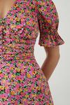 Dorothy Perkins Multi Print Button Front Mini Dress thumbnail 5