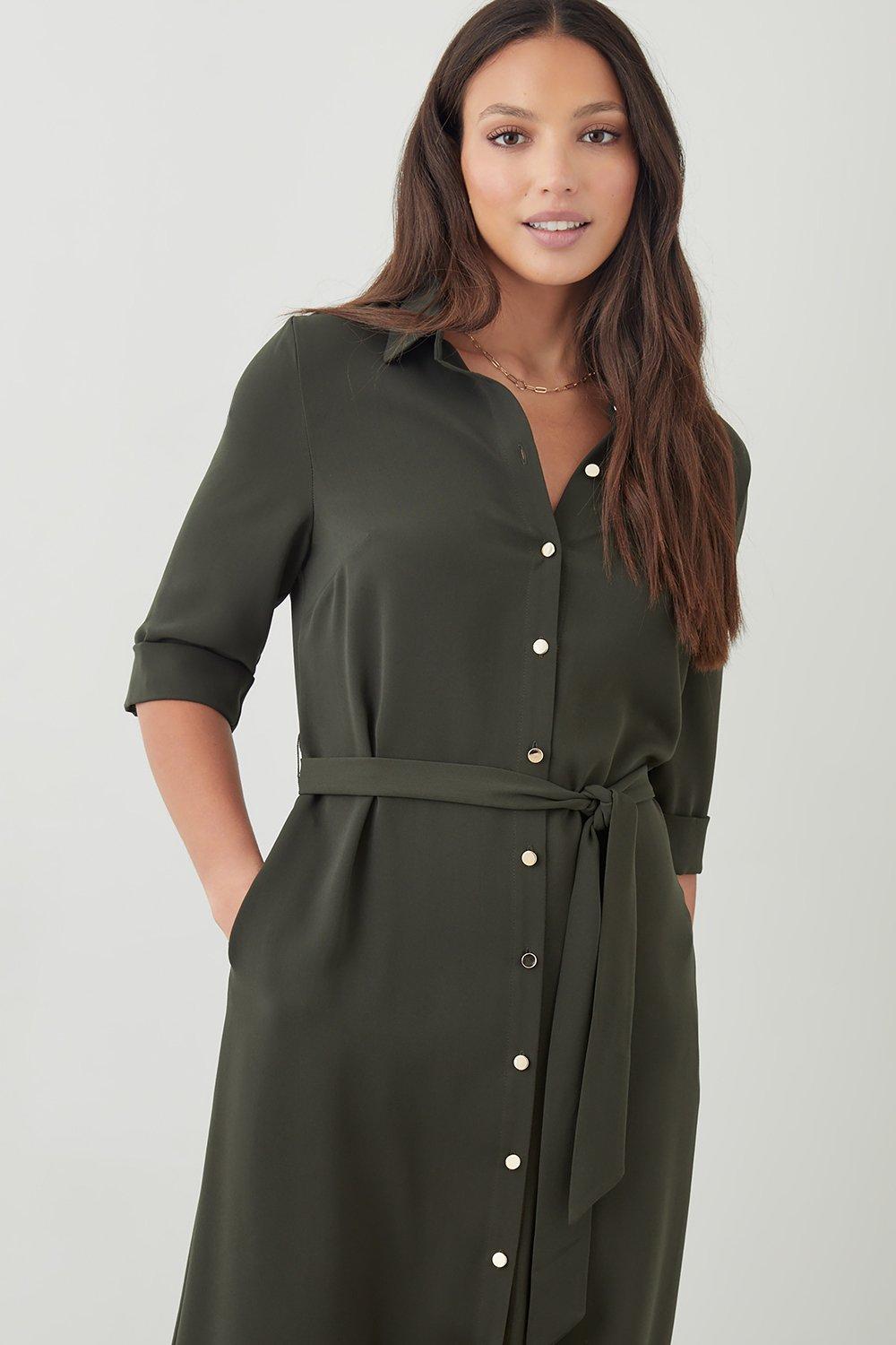 Dorothy perkins khaki store shirt dress