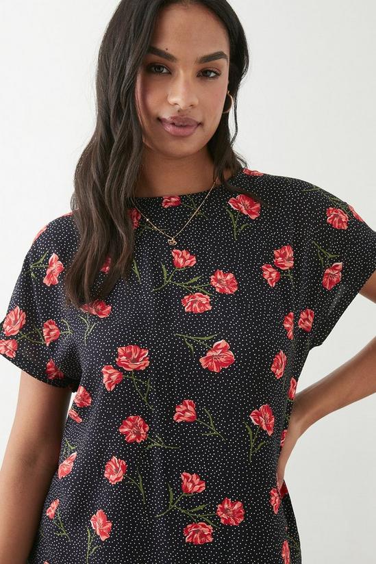 Dorothy Perkins Red Floral Short Sleeve Top 4