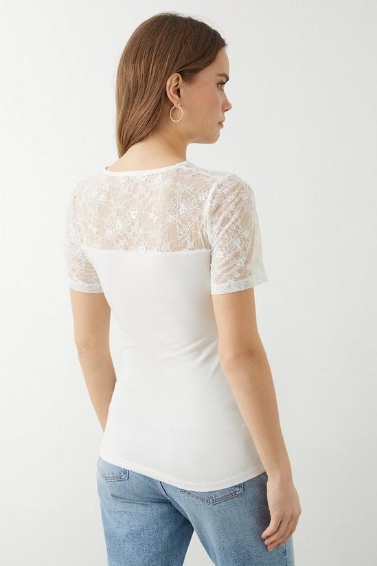 Dorothy Perkins Lace Insert Short Sleeve Top 3