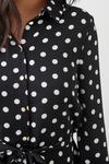 Dorothy Perkins Mono Spot Belted Mini Shirt Dress thumbnail 4