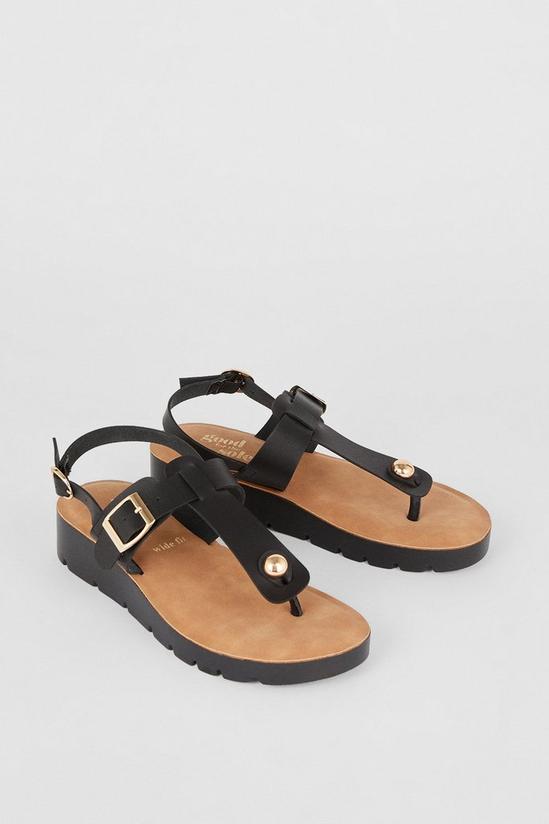 Good For the Sole Good For The Sole: Wide Fit Marista Cross Strap Sandals 3