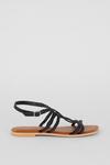 Dorothy Perkins Wide Fit Joss Leather Plaited Flat Sandals thumbnail 2