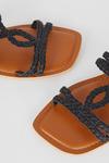 Dorothy Perkins Wide Fit Joss Leather Plaited Flat Sandals thumbnail 4