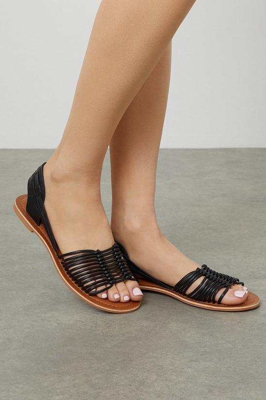 Dorothy Perkins Joyce Leather Knotted Flat Sandals 1