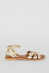 Dorothy Perkins Extra Wide Fit Jaz Leather Woven Flat Sandals thumbnail 2