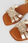 Dorothy Perkins Extra Wide Fit Jaz Leather Woven Flat Sandals thumbnail 4