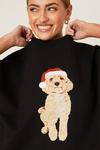 Dorothy Perkins Christmas Santa Dog Crew Neck Sweatshirt thumbnail 4