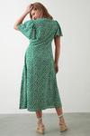 Dorothy Perkins Curve Green Daisy Angel Sleeve Midi Dress thumbnail 3
