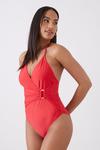 Dorothy Perkins Wrap Over Sculpting Swimsuit thumbnail 2