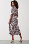 Dorothy Perkins Tall Floral Ruched Sleeve Midi Dress thumbnail 3