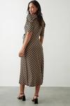 Dorothy Perkins Geo Print Wrap Ruched Sleeve Midi Dress thumbnail 3