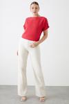 Dorothy Perkins Tall Red Roll Sleeve Blouse thumbnail 2