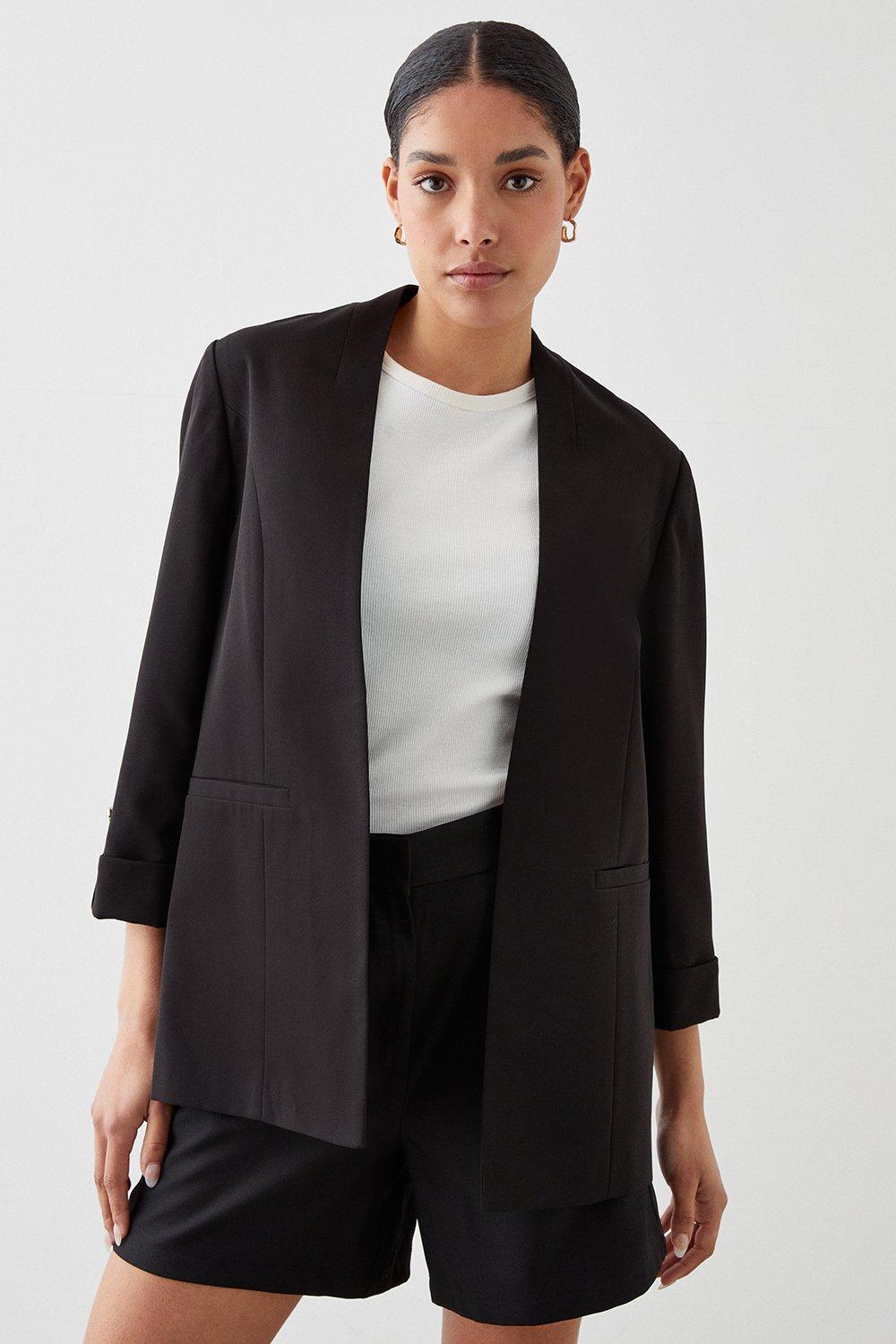 Womens blazer clearance rolled up sleeves