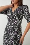 Dorothy Perkins Tall Multi Leopard Shirred Cuff Midi Dress thumbnail 4