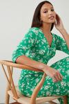 Dorothy Perkins Tall Green Floral Wrap Midi Dress thumbnail 2