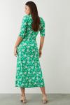 Dorothy Perkins Tall Green Floral Wrap Midi Dress thumbnail 3