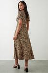 Dorothy Perkins Leopard Print Short Sleeve Midi Dress thumbnail 3