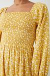 Dorothy Perkins Yellow Ditsy Shirred Bodice Midi Dress thumbnail 4